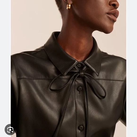 Rebecca Taylor Vegan Leather Romper - Picture 4 of 14